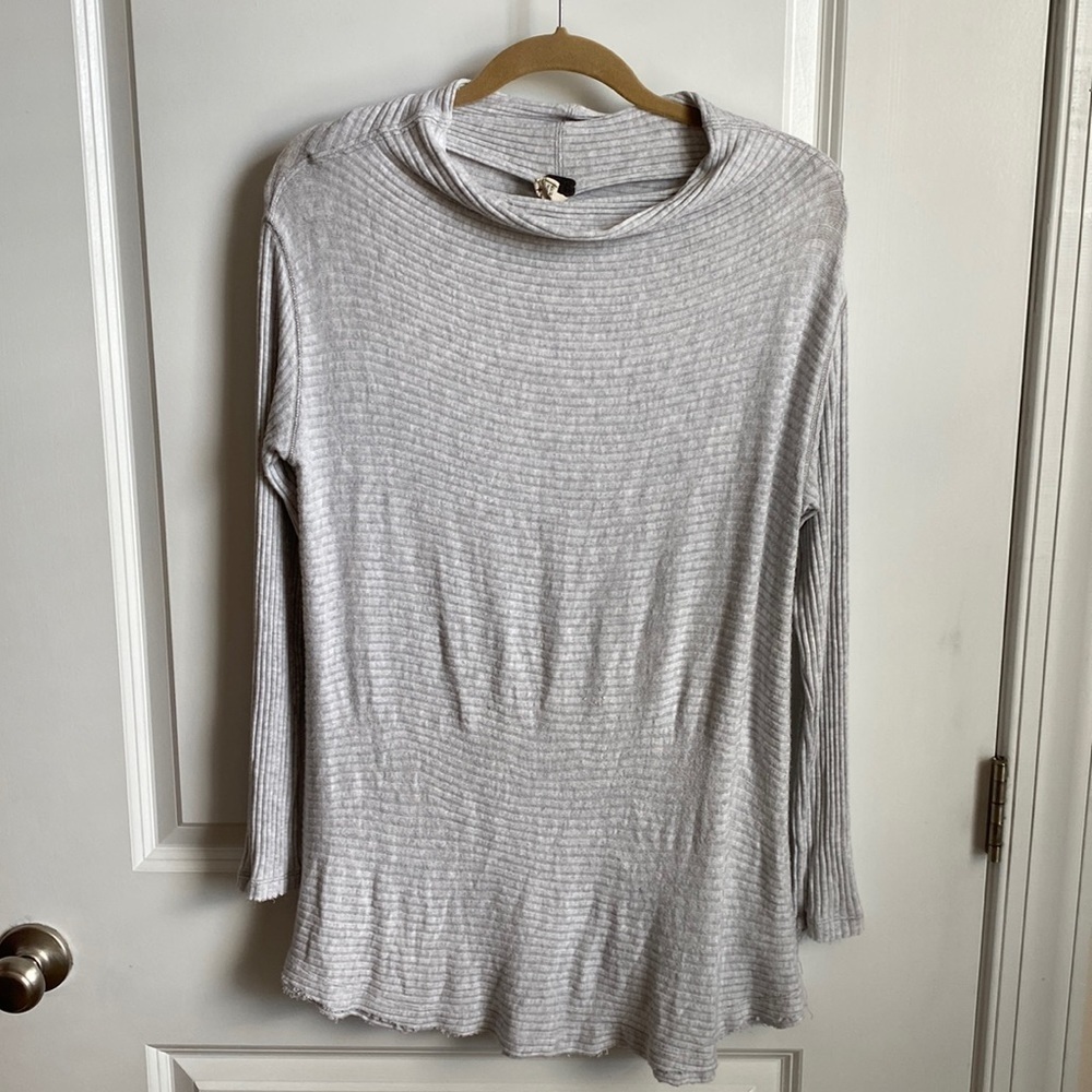 Free People We the Free Grey Cowl Neck Sweater Size Medium